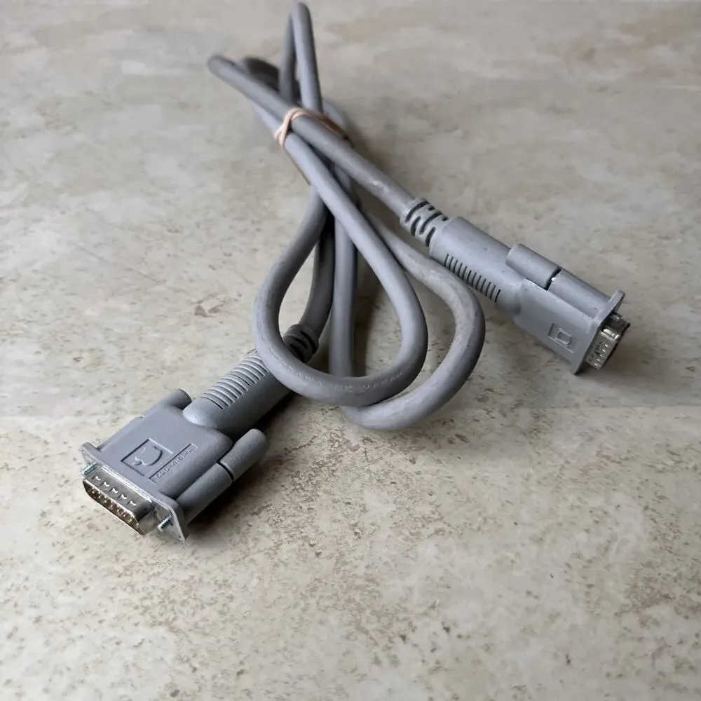 Apple Macintosh Color Display DB-15 Video Cable 6’ 590-4161-A RARE for Mac IIgs